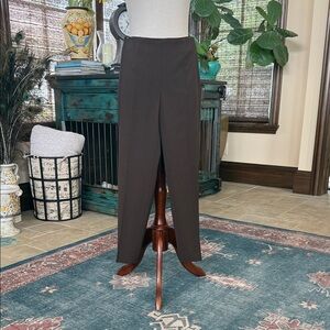 Piazza Sempione Dark Brown Straight-Leg Pants